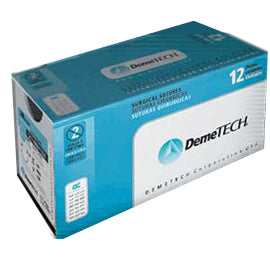 DemeTECH Silk Surgical Suture, Reverse Cutting, 12/Box