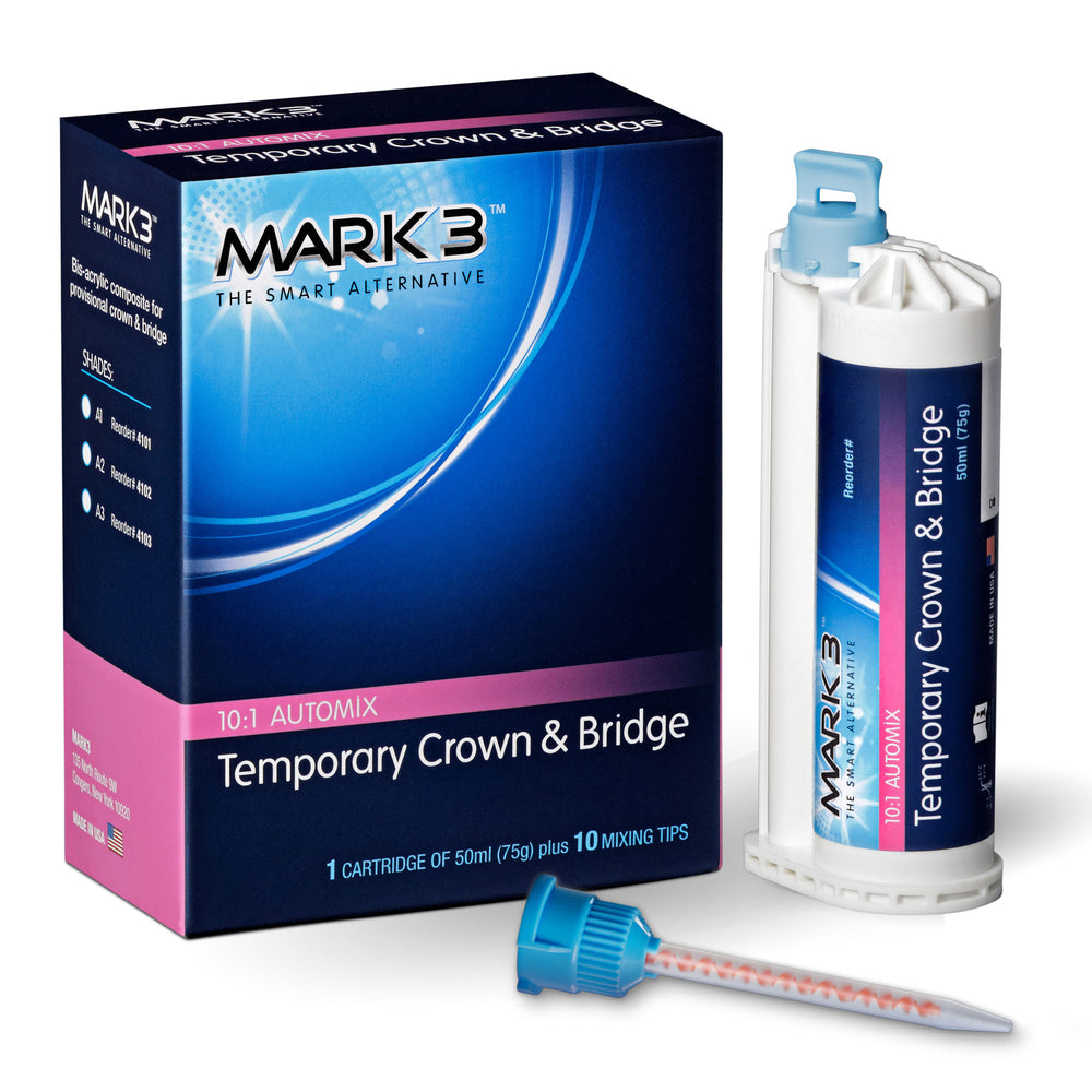 Cargus MARK3 Crown & Bridge Temporary Material, A2, 75gm Cartridge + 10 Mixing Tips
