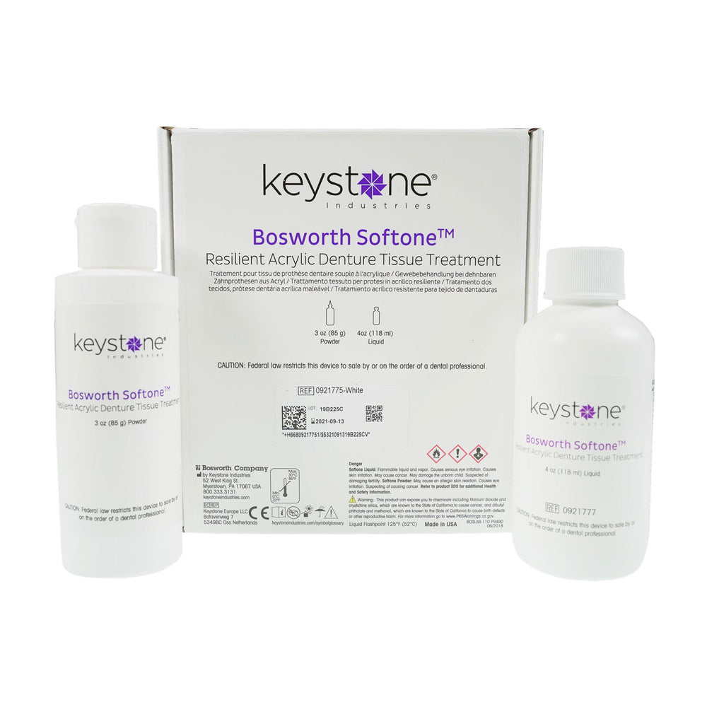 Keystone Softone Tissue Conditioner Standard Kit (Powder & Liquid), White