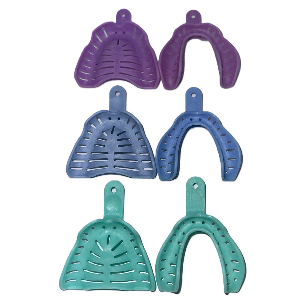 RMH3 Dental Supply Edentulous #1-6 Assorted Perforated Impression Tray — 12/Pack