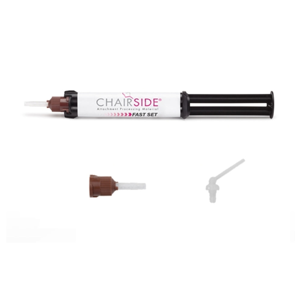 Zest CHAIRSIDE Attachment Processing Material Fast Set, 1-8g (4ml) syringe, 15 brown mixing tips, 15