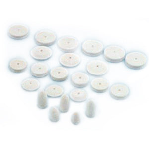 Buffalo 1/2" Soft Square Edge Minim Felt Wheels, Package of 24