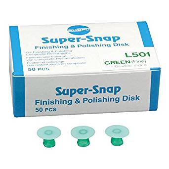 Shofu Super-Snap Polishing Green Regular Double-Sided Disc, Fine, for Composites, 50/pk