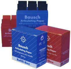 Bausch .008" Red Articulating Paper Strips, 200 Microns, 300 Strips