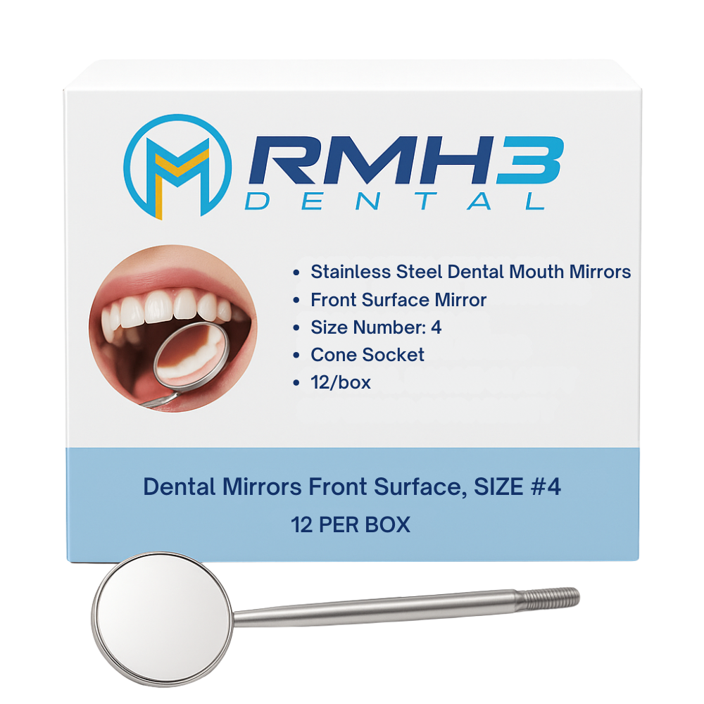 RMH3 Dental Mouth Mirrors Front Surface box of 12