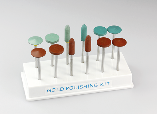 Shofu Gold Polishing Kit, HP Handpiece, Brownie/Greenie/Supergreenie, 12/pk
