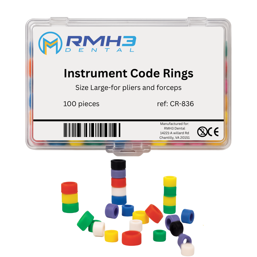 RMH3 Dental Instrument Code Rings, assorted colors, large 100 pcs