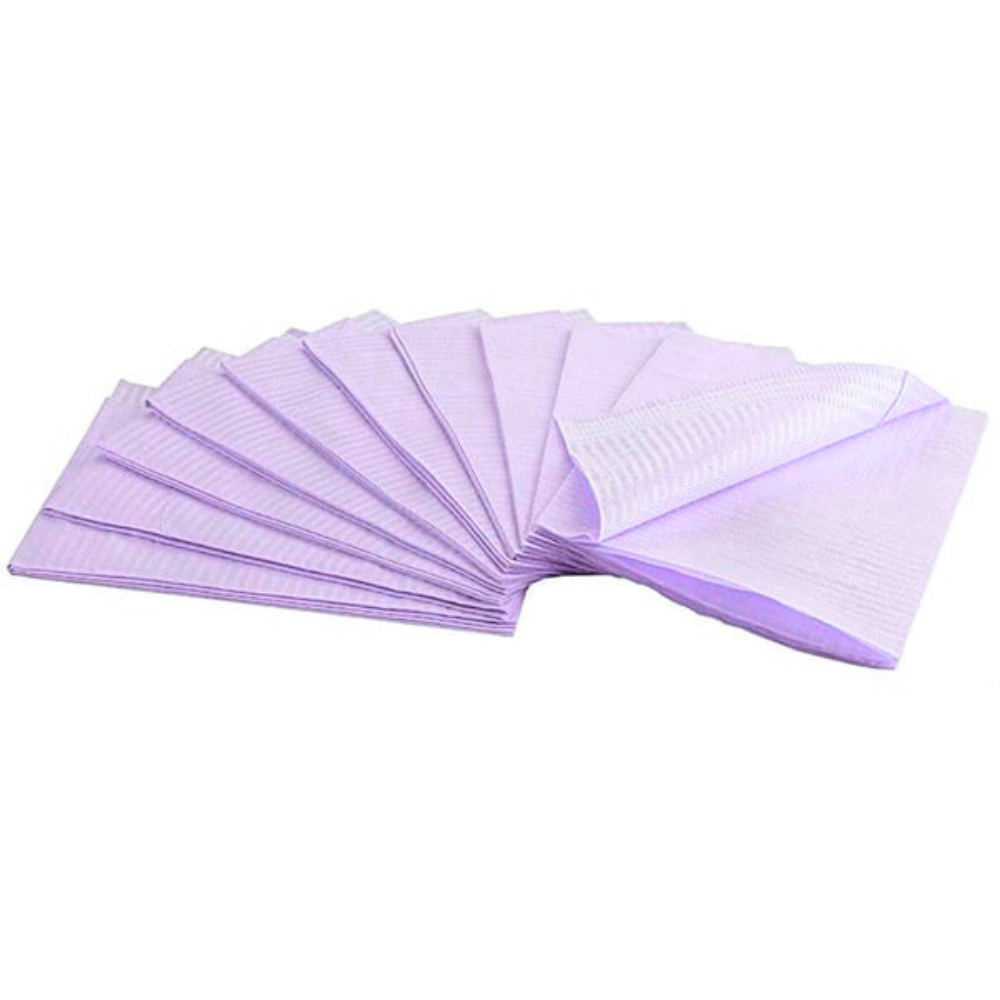 RMH3 Dental Patient Bibs, 2-ply tissue w/1-ply poly, 500/Box