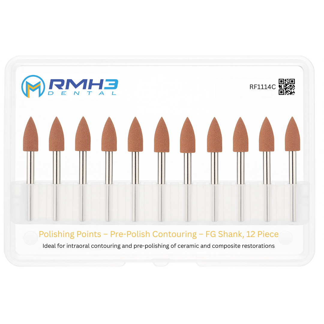 RMH3 Dental Polishing Points Pre-Polish Contouring 12 Piece FG Shank