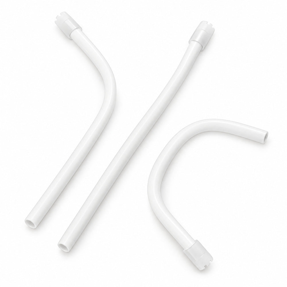 Saliva Ejectors, White Tube with White Tip, 1000 pcs (10 x 100/Pk)