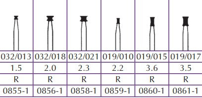 Shofu Robot FG Diamonds S-Type Inverted Cone