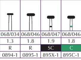 Shofu Robot FG Diamonds Round-Edge Wheel