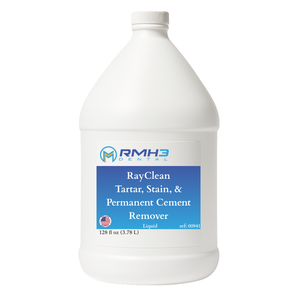 RayClean Tartar, Stain & Permanent Cement Remover, Ultrasonic solution liquid 1 Gallon