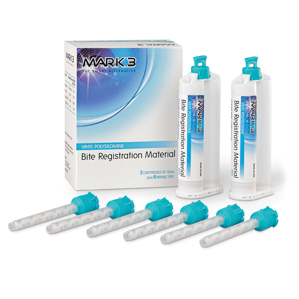 Cargus MARK3 Bite Registration Fast Set 2 - 50 ml cartridges & 6 mixing tips. Made