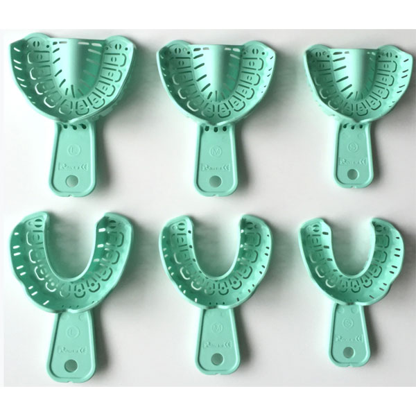RMH3 Dental Supply Disposable Implant Impression Tray Medium Upper & Lower — 6/Pack