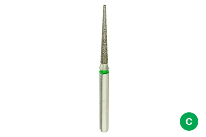 Beyes Dental 848/012-C Flat End Taper Diamond Bur, Coarse, 10/Pk