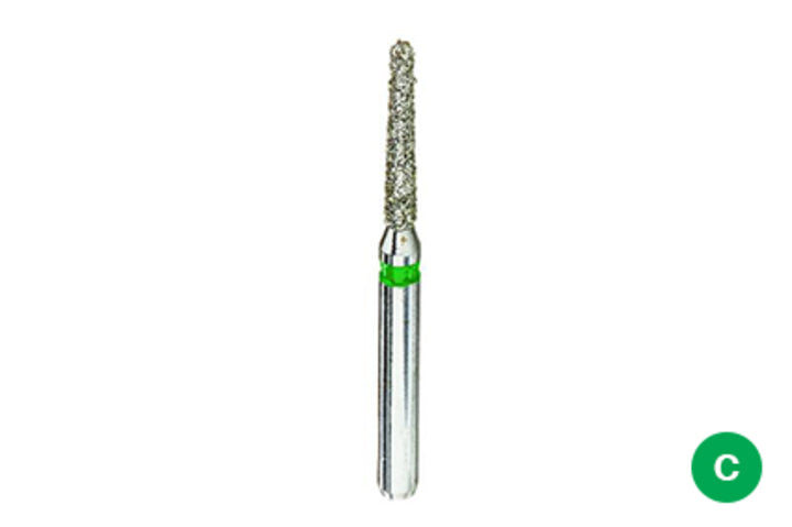 Beyes Dental 878K/012-C Modified Chamfer Diamond Bur, Coarse, 10/Pk