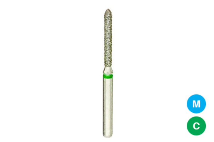 Beyes Dental 879/012-M Modified Chamfer Diamond Bur, Medium, 10/Pk