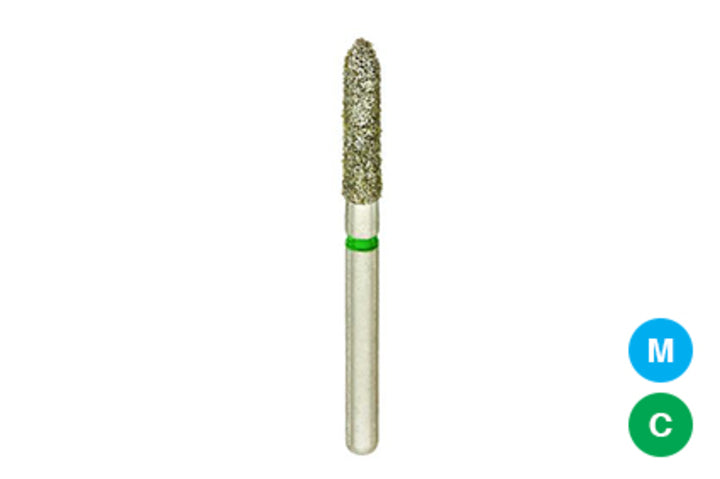 Beyes Dental 878/016-C Modified Beveled Cylinder Diamond Bur, Coarse, 10/Pk