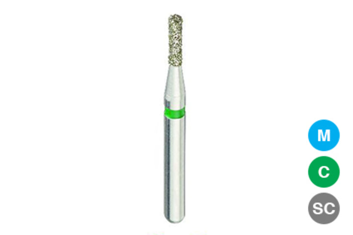 Beyes Dental 835/010-C Flat End Cylinder Diamond Bur, Coarse, 10/Pk