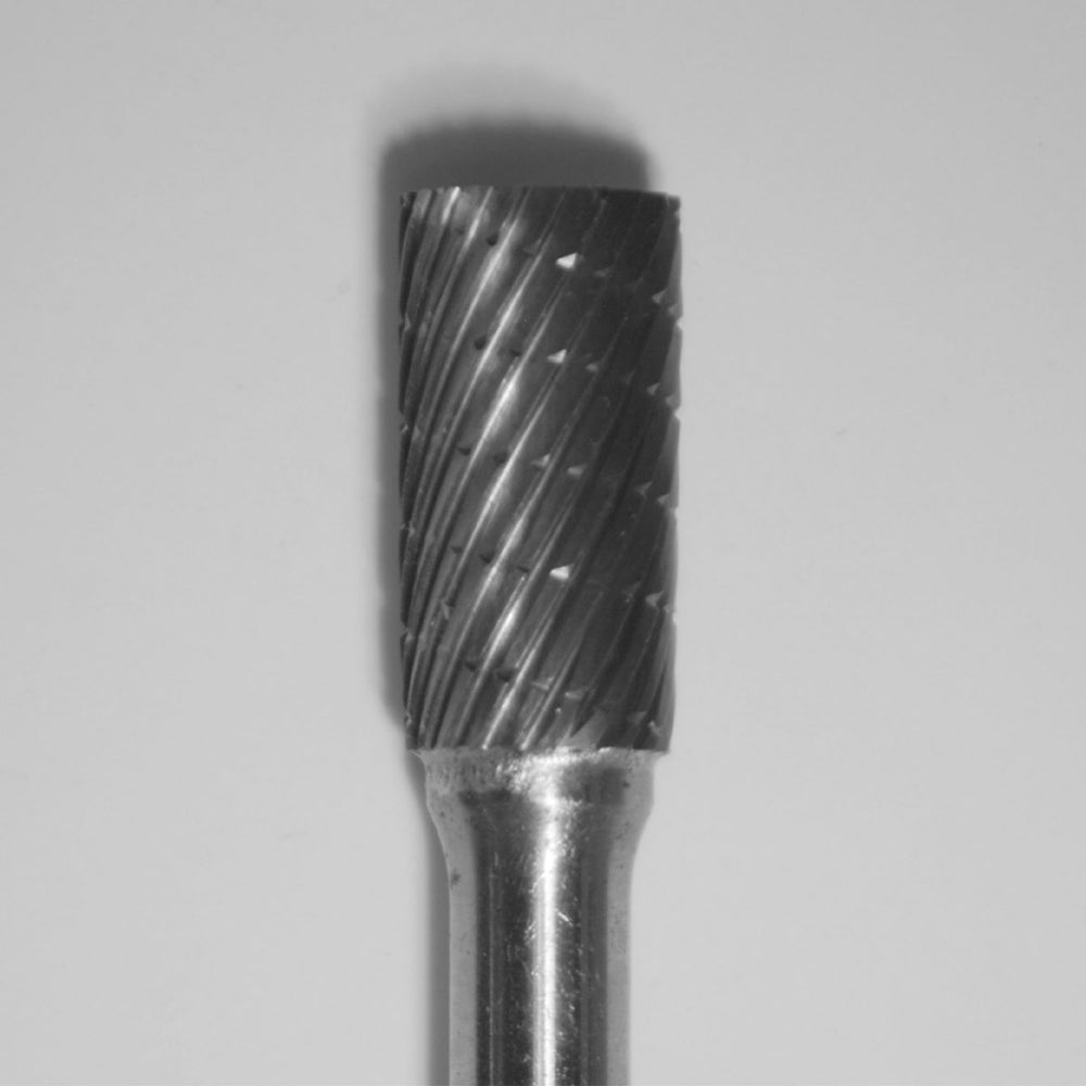Buffalo 3/8" Cylinder (E3/8) Diamond Cut Coarse Carbide Bur w/ 1/4" Shank