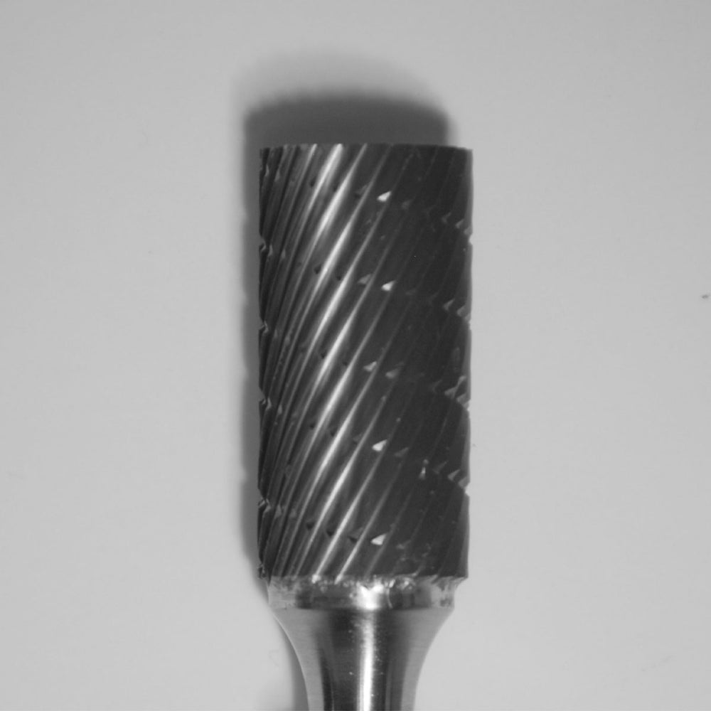 Buffalo 1/2" Cylinder (E1/2) Diamond Cut Coarse Carbide Bur with 1/4" Shank
