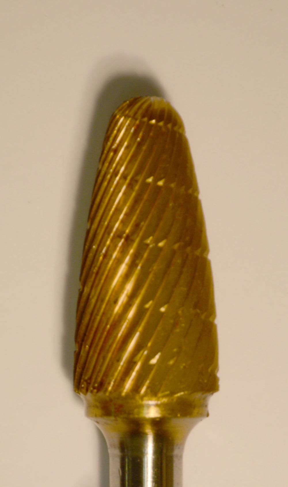 Buffalo Taper 1/2" TNT-Coated Dual Cut Regular Carbide Bur with 1/4" Shank