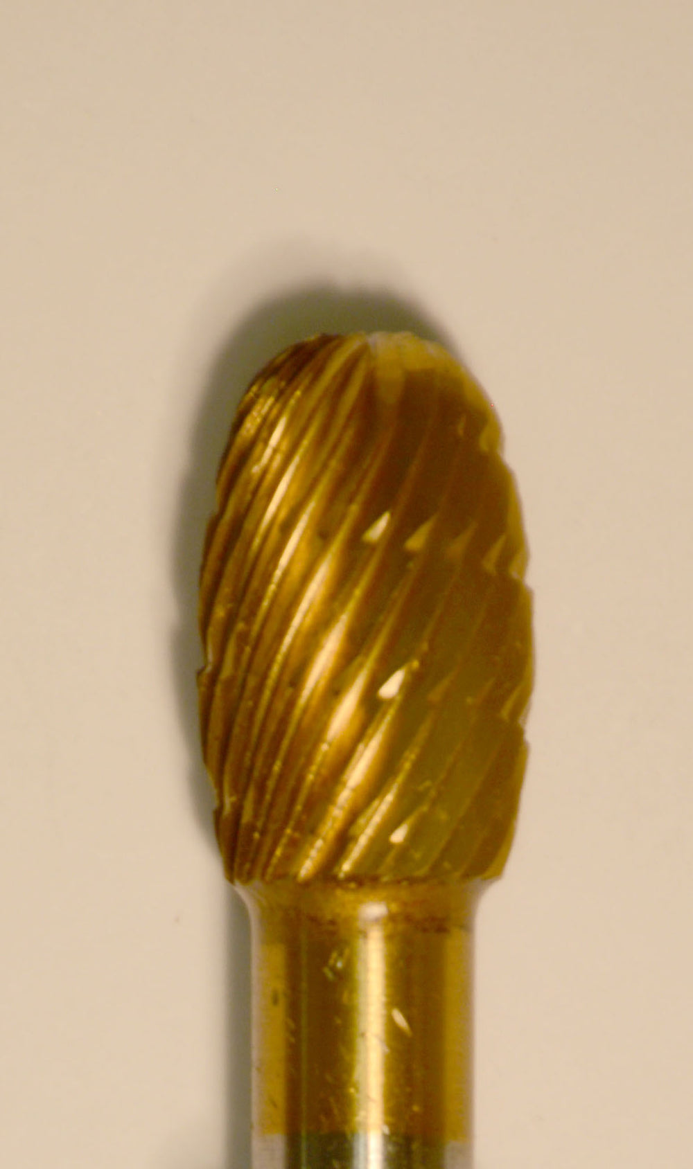 Buffalo 3/8" Egg (D3/8) TNT-Coated Dual Cut Regular Carbide Bur w/ 1/4" Shank
