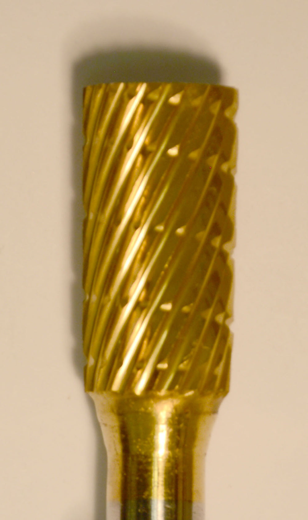 Buffalo 3/8" Cylinder (E3/8) TNT-Coated Dual Cut Regular Carbide Bur w/ 1/4" Shank