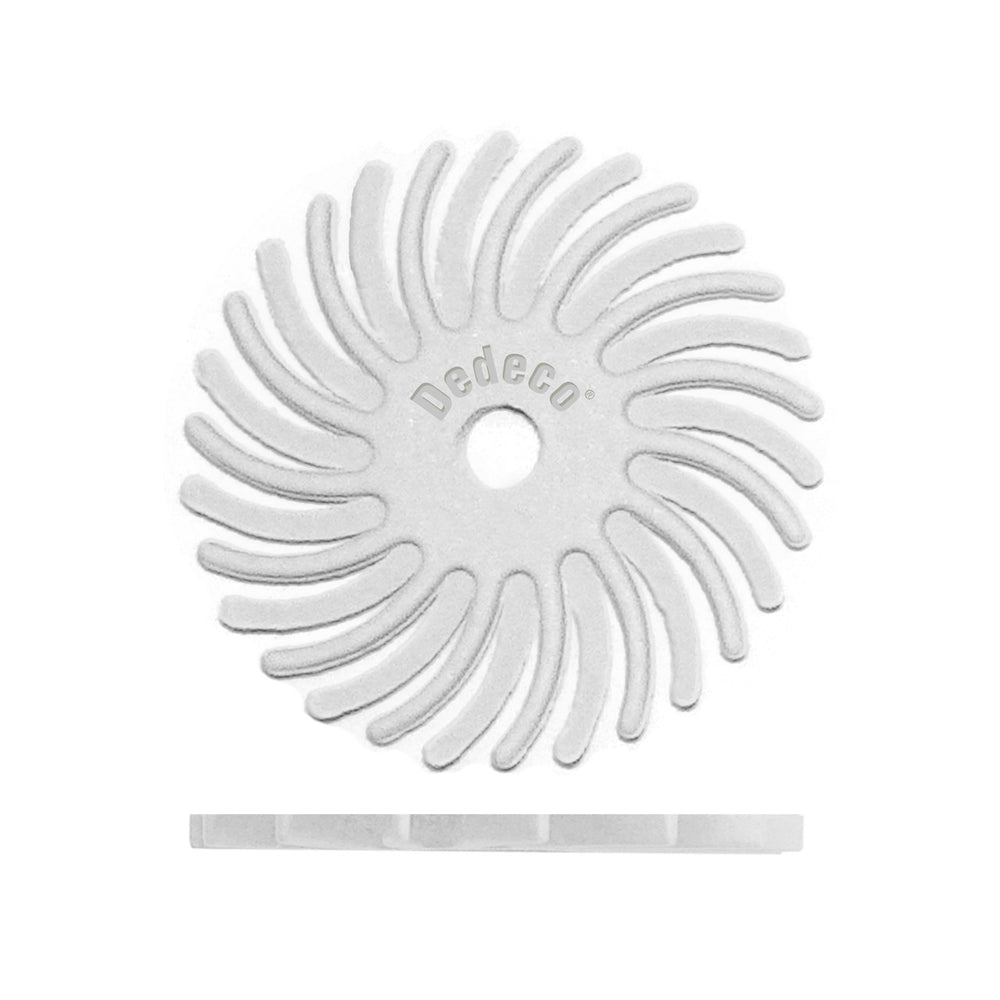 Dedeco Sunburst 1" TC Discs White 120 Grit (A/O) 48/Bx