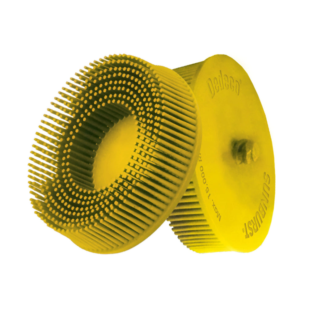 Dedeco Sunburst 3" EZ-Loc Yellow 80 Grit (Aluminum Oxide) 10/BX