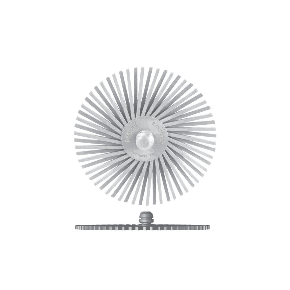 Dedeco Sunburst 3" TA EZ-Loc White 120 Grit (Aluminum Oxide) 10/BX