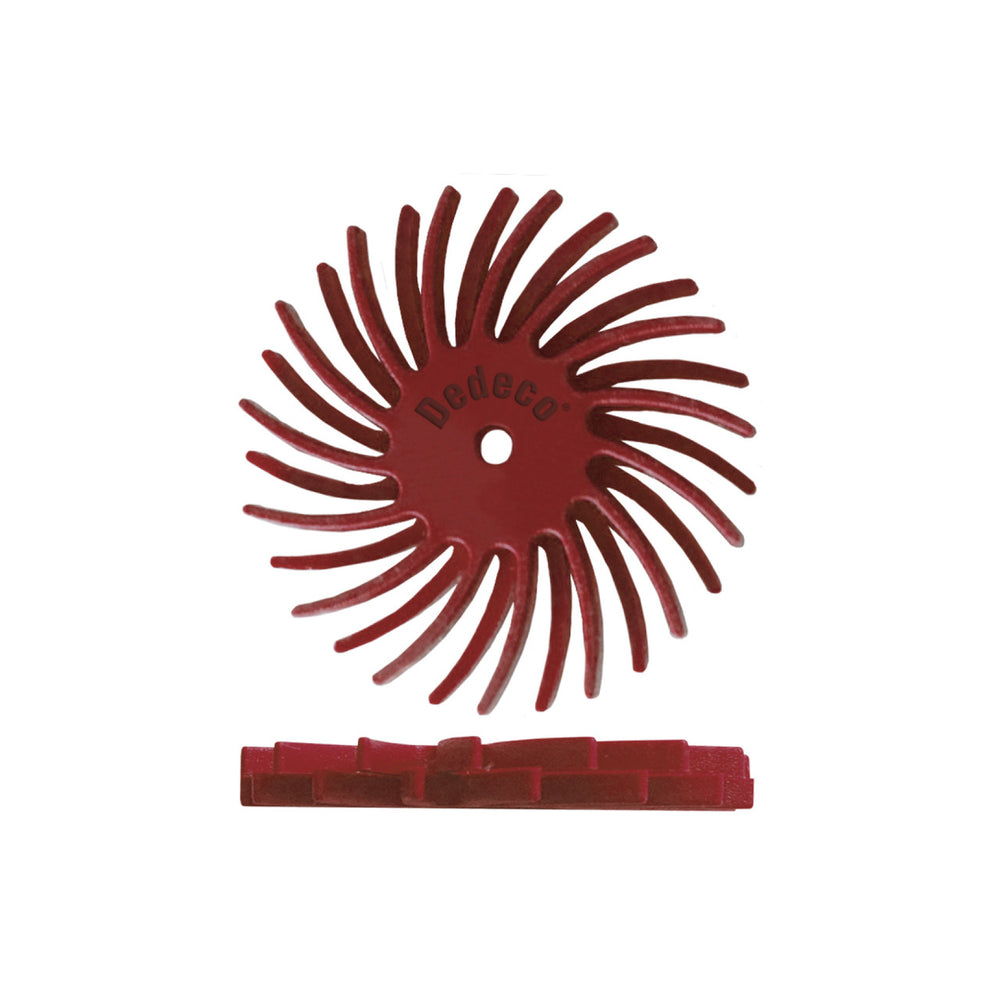 Dedeco SUNBURST 7/8" TC DUAL DISCS RED 220 GRIT (A/O) 12/BX
