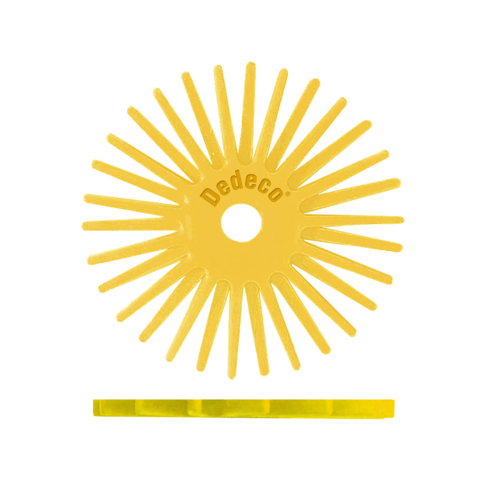 Dedeco Sunburst 1" TS Discs Yellow 80 Grit (A/O) 12/BX