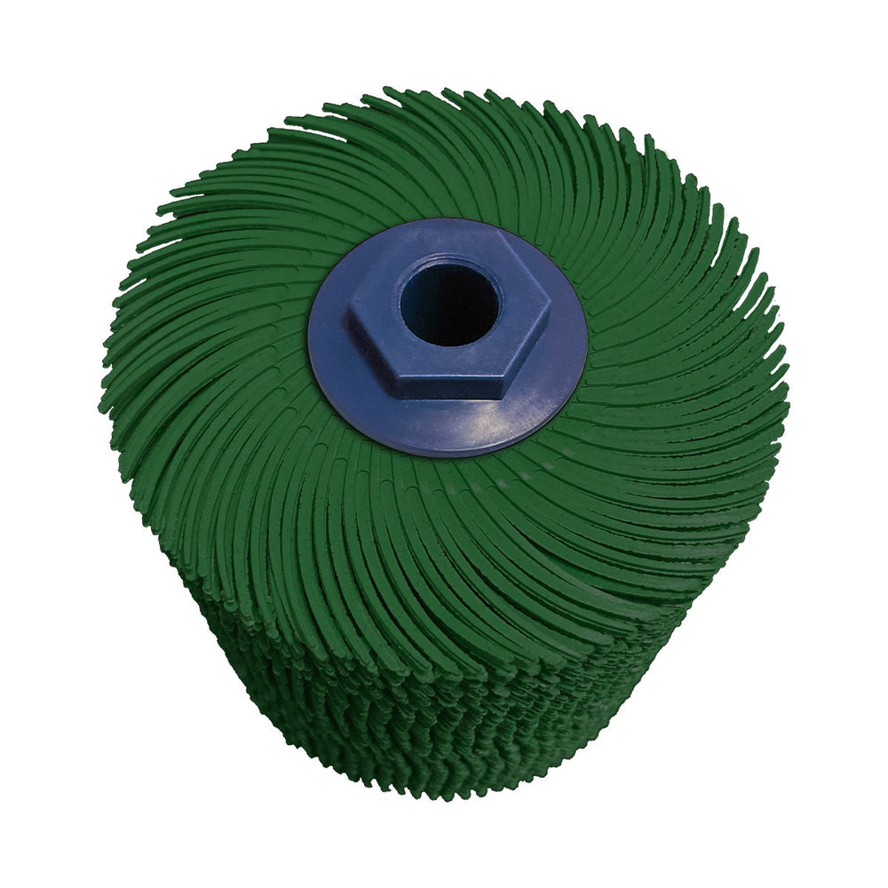 Dedeco Sunburst 4" X 4" TC Brushes Dark Green 50 Grit (A/O) M-14 1/Unit