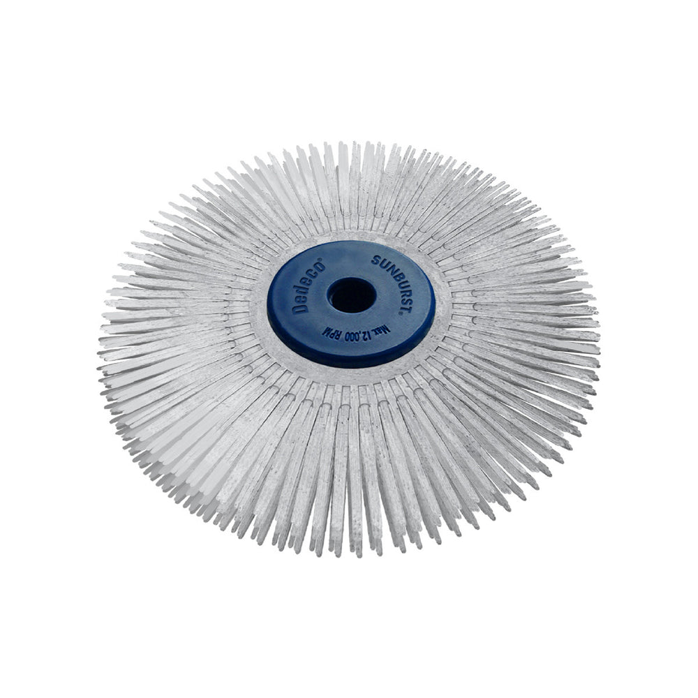 Dedeco Sunburst 4" X 1/2" TS White 120 Grit (A/O) 1/Unit