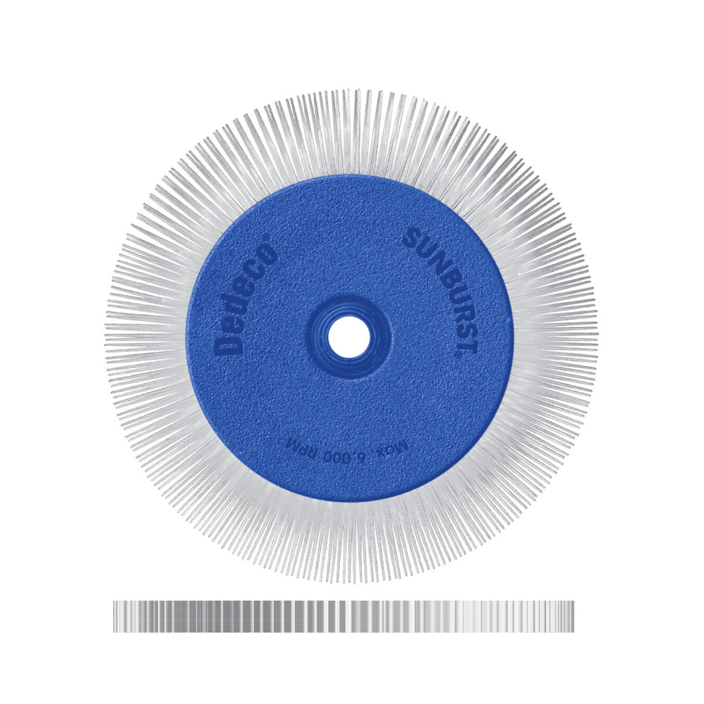 Dedeco Sunburst 6" X 1/2" TS White 120 Grit (A/O) 1/Unit