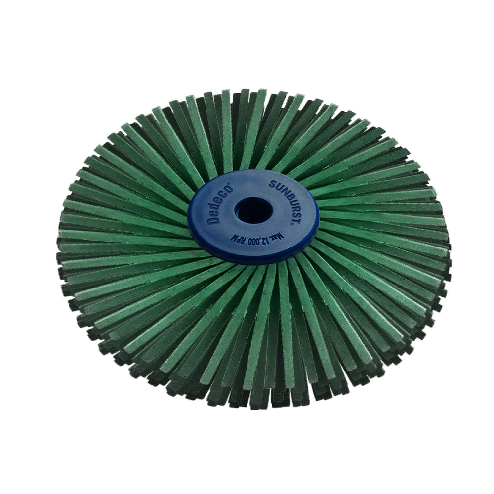 Dedeco Sunburst 4" X 1/2" TA Dark Green 50 Grit (A/O) 1/Unit