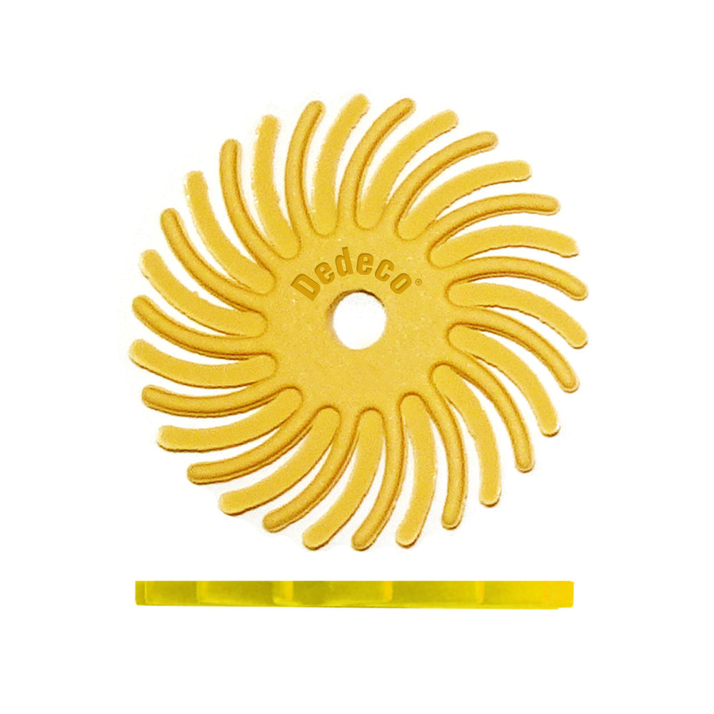 Dedeco Sunburst 1-1/2" TC KNIFE-EDGE Yellow 80 Grit (A/O) 12/BX