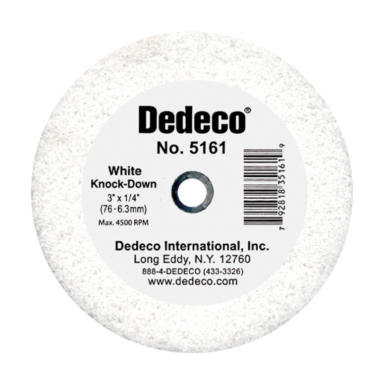 Dedeco Lathe Wheels White "Knock-Down" Coarsest, for Trimming Plaster and Stone