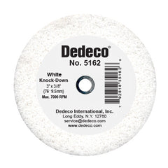 Dedeco White Knock-Down Stone Lathe Wheel 5162 (3" x 3/8") — 1/Unit