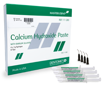 Dentonics Calcium Hydroxide Paste (W/ Barium SULFATE) Kit (4 X 1GM Syringes with TIPS)
