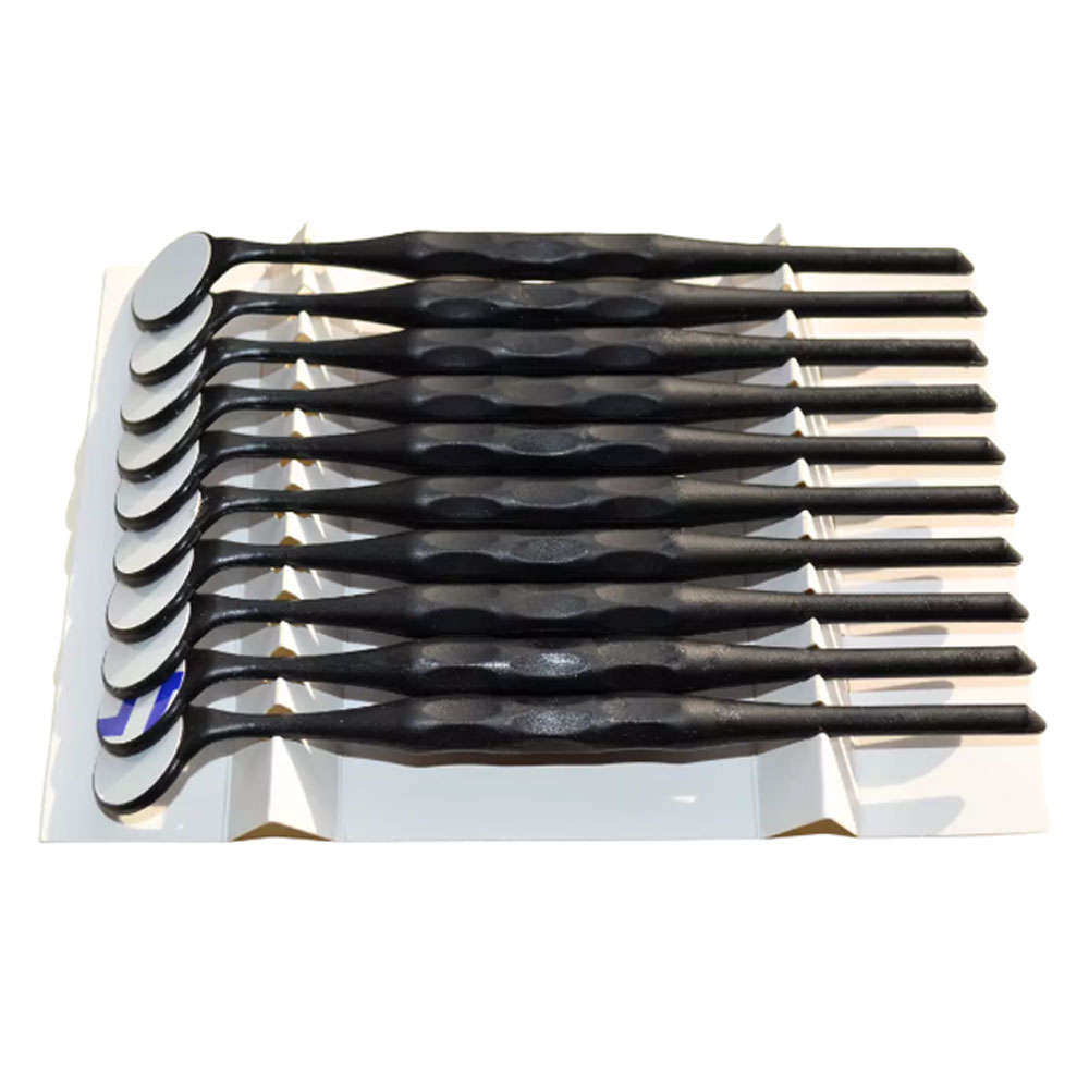 RMH3 Dental Supply Double-Sided Autoclavable Mouth Mirrors, #5 Black — 10/Pack