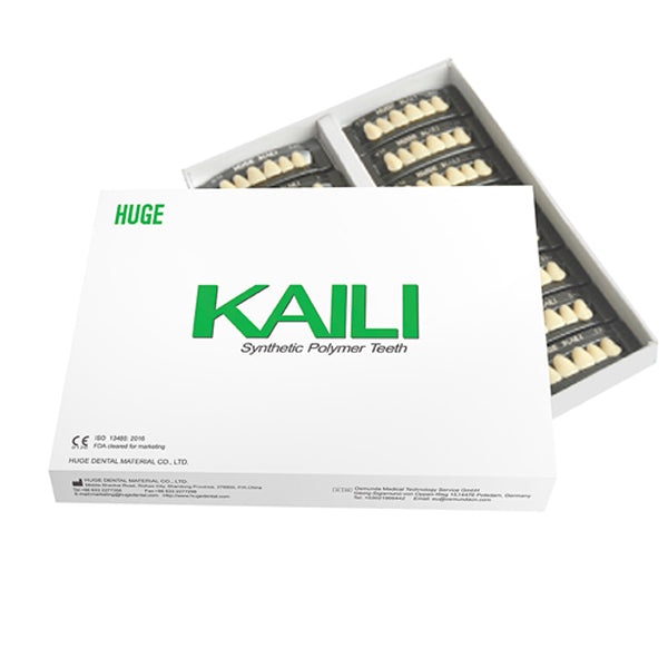 Kaili Synthetic Polymer Teeth, Upper Anterior, Size S6, Shade A2 — 96/Box