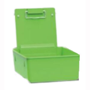 Lab Pan, Green Plastic Pan with Metal Clip, 7.5" x 6" x 8.5", Each