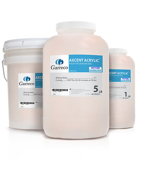 Garreco Pour-Type Acrylic Powder, Light Fibered, Self Cure, 5 lb, 4 per Case