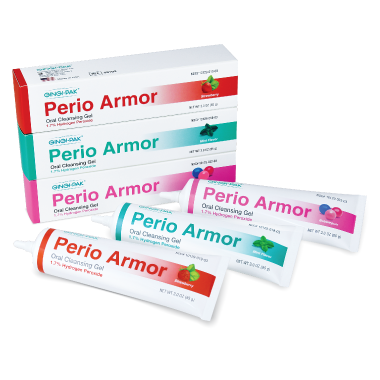 GingiPak Perio Armor Oral Cleansing Gel 1.7%, Mint, 3 oz.. 6 tubes/case