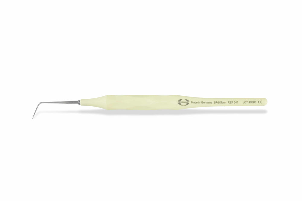 Hahnenkratt E. Ergoform Single Ended Explorer Form F, 1/Pk. Pastel Yellow Handle