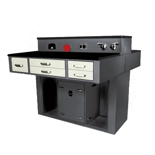 Handler 215WS Double Pedestal Two-Person Denture Bench with Suction