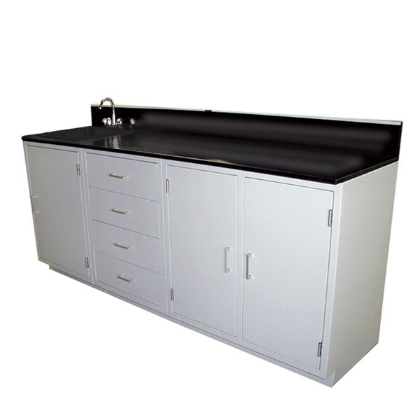 Handler 231 Plaster Bench, 7' with Sink and Waste Chute